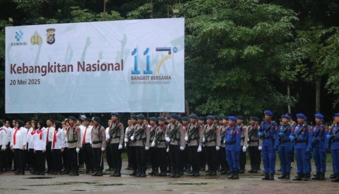 Brimob Polda Sultra Ikut Upacara Harkitnas ke-117, Teguhkan Semangat Nasionalisme dan Pengabdian