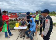 Jelang HUT Bhayangkara ke-79, Klinik Teratai Brimob Sultra Gelar Bakti Kesehatan di Pasar Ranomeeto