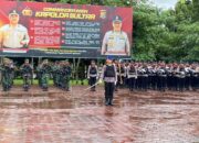 Sat Brimob Polda Sultra Ikuti Gladi Upacara HUT Bhayangkara ke-79 di Mapolda Sultra