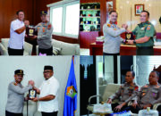 Dansat Brimob Polda Sultra Bersama PJU Dampingi Kapolda dalam Kunjungan Silaturahmi ke Danrem 143/HO, Ketua DPRD, dan Kabinda Sultra