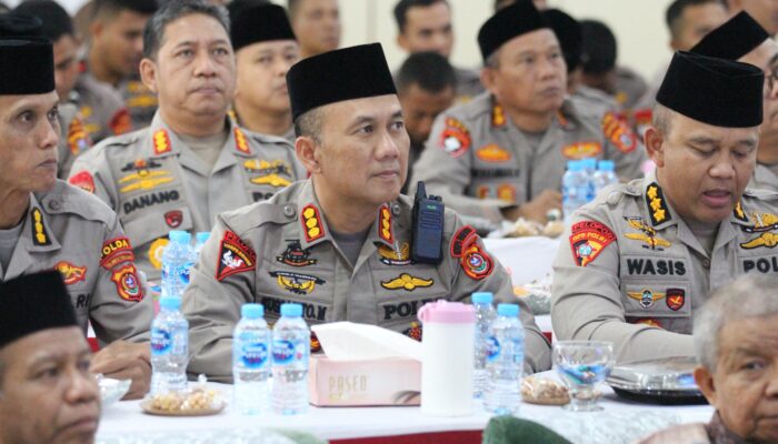 Dansat Brimob Polda Sultra Bersama Personel Ikuti Doa Bersama Lintas Agama Sambut Hari Bhayangkara ke-79