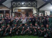 Wujud Sinergitas di Hari Bhayangkara ke-79, Yonif 725/Woroagi Sambangi Mako Brimob Polda Sultra Beri Ucapan Selamat