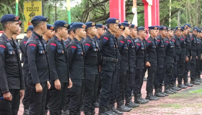 Situasi Kondusif, Personel Brimob Sultra Tuntas Amankan Eksekusi Lahan dan Kembali ke Mako