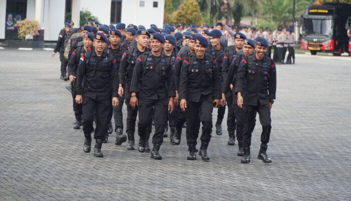 Situasi Kamtibmas Kembali Meningkat, Brimob Polda Sultra Perkuat Pengamanan di Konawe Selatan