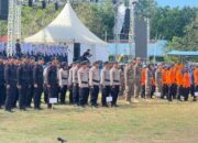 Personel Batalyon B Pelopor Ikuti Upacara HUT Buton Selatan ke-11