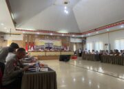 Dansat Brimob Polda Sultra Hadiri Rapat Koordinasi Terkait Konflik Lahan di Kecamatan Angata, Kabupaten Konsel