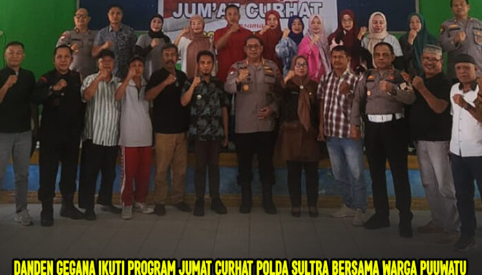 Danden Gegana Ikuti Program Jumat Curhat Polda Sultra Bersama Warga Puuwatu