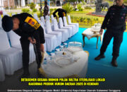 Detasemen Gegana Brimob Polda Sultra Sterilisasi Lokasi Rakornas Produk Hukum Daerah 2025 di Kendari