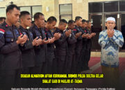 Doakan Almarhum Affan Kurniawan, Brimob Polda Sultra Gelar Shalat Gaib di Masjid At-Taqwa