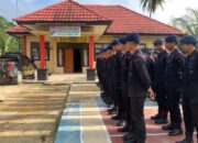 Personel Satbrimbda Sultra BKO Polres Konawe Selatan, Laksanakan Apel Pagi Di Polsek Angata