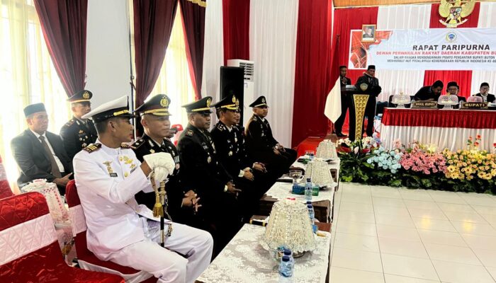 Danyon B Pelopor Hadiri Rapat Paripurna DPRD Buton Selatan, Dukung Semangat Kemerdekaan RI ke-80