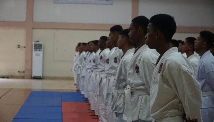 Personel Satbrimobda Sultra Ikuti Ujian Kenaikan Sabuk Karate, Wujudkan Atlet Bela Diri Profesional