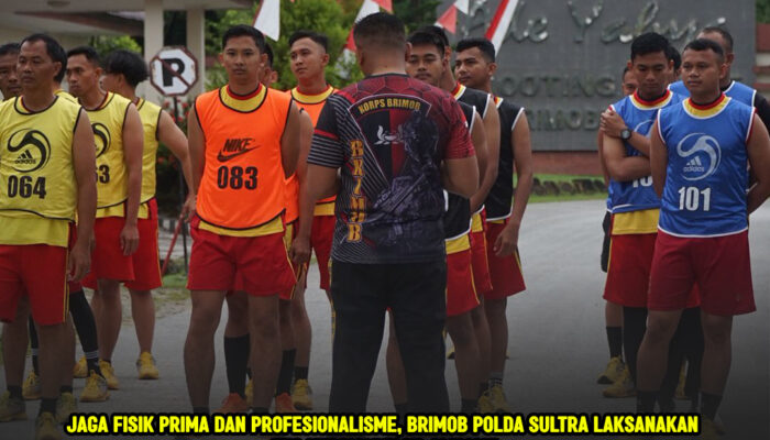 Jaga Fisik Prima dan Profesionalisme, Brimob Polda Sultra Laksanakan Tes Kesamaptaan Jasmani