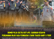 Brimob Polda Sultra Ikuti Apel Gabungan Kesiapan Pengamanan Unjuk Rasa Peringatan 6 Tahun Tragedi Randy & Yusuf