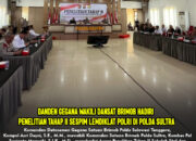 Danden Gegana Wakili Dansat Brimob Hadiri Penelitian Tahap II Sespim Lemdiklat Polri di Polda Sultra