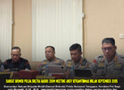 Dansat Brimob Polda Sultra Hadiri Zoom Meeting Anev Sitkamtibmas bulan September 2025
