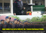 Dansat Brimob Polda Sultra Pimpin Apel Pagi, Tegaskan Kesiapsiagaan Personel