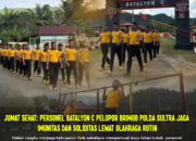 Jumat Sehat: Personel Batalyon C Pelopor Brimob Polda Sultra Jaga Imunitas dan Soliditas Lewat Olahraga Rutin