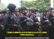 Personel Sat Brimob Polda Sultra BKO Polres Kolaka Ikuti Apel Gabungan Dipimpin Kapolres Kolaka