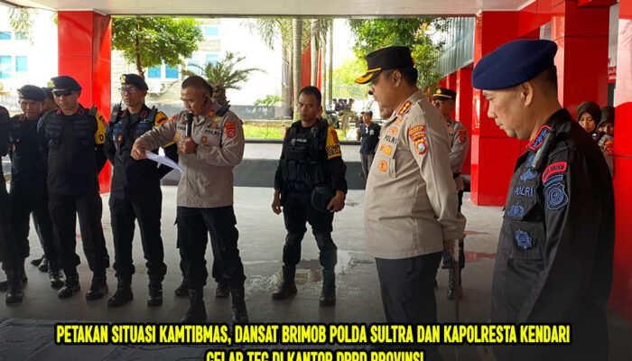 Petakan Situasi Kamtibmas, Dansat Brimob Polda Sultra dan Kapolresta Kendari Gelar TFG di Kantor DPRD Provinsi