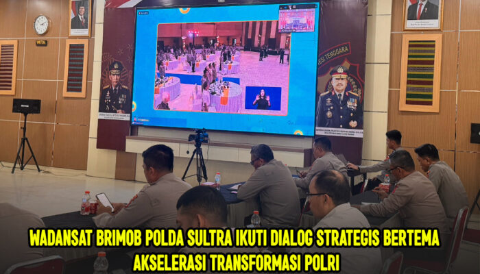 Wadansat Brimob Polda Sultra Ikuti Dialog Strategis Bertema Akselerasi Transformasi Polri