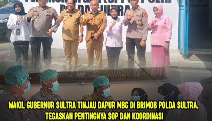 Wakil Gubernur Sultra Tinjau Dapur MBG di Brimob Polda Sultra, Tegaskan Pentingnya SOP dan Koordinasi