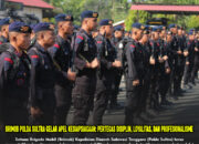 Brimob Polda Sultra Gelar Apel Kesiapsiagaan: Pertegas Disiplin, Loyalitas, dan Profesionalisme