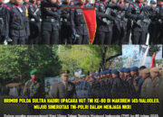 Brimob Polda Sultra Hadiri Upacara HUT TNI ke-80 di Makorem 143/Haluoleo, Wujud Sinergitas TNI-Polri dalam Menjaga NKRI