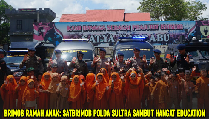Brimob Ramah Anak: Satbrimob Polda Sultra Sambut Hangat Education Tour Kholid Bin Walid Islamic School