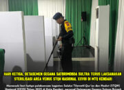 Hari Ketiga, Detasemen Gegana Satbrimobda Sultra Terus Laksanakan Sterilisasi Area Venue STQH Nasional XXVIII di MTQ Kendari