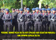 Personel Brimob Polda Sultra Ikuti Upacara Hari Kesaktian Pancasila yang Dipimpin Kapolda Sultra