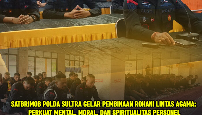 Satbrimob Polda Sultra Gelar Pembinaan Rohani Lintas Agama: Perkuat Mental, Moral, dan Spiritualitas Personel