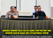 Wadansat Brimob Polda Sultra Hadiri Zoom Meeting yang Dipimpin Kapolri Bahas Anev Sitkamtibmas Terkini
