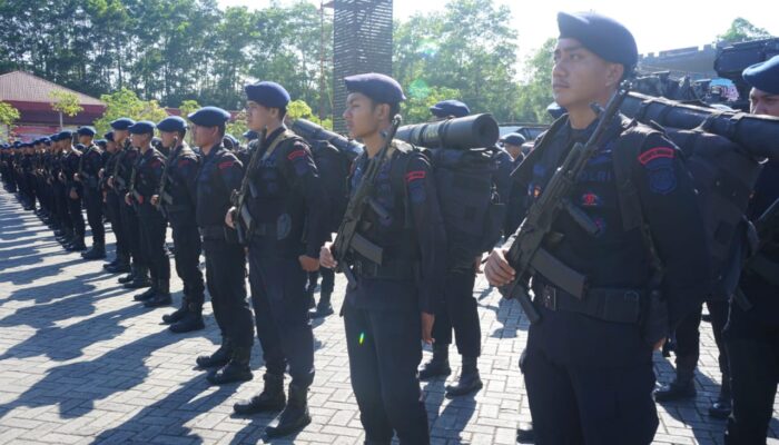Apel Kesiapsiagaan Personel Satbrimob Polda Sultra