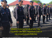 Brimob Polda Sultra Gelar Apel Pagi: Teguhkan Komitmen Tingkatkan Disiplin dan Kesiapsiagaan Personel
