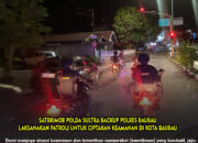 Satbrimob Polda Sultra Backup Polres Baubau Laksanakan Patroli untuk Ciptakan Keamanan di Kota Baubau