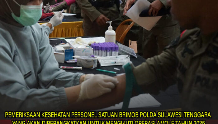 RS Bhayangkara Kendari Pastikan Kesiapan Kesehatan Personel Satbrimob Polda Sultra Jelang Operasi Amole 2025