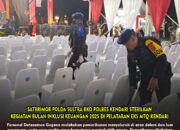 Satbrimob Polda Sultra BKO Polres Kota Kendari Amankan Kegiatan Bulan Inklusi Keuangan 2025 di Pelataran Eks MTQ Kendari