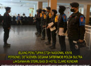 Jelang Penutupan STQH Nasional XXVIII, Personel Detasemen Gegana Satbrimob Polda Sultra Laksanakan Sterilisasi di Hotel Claro Kendari