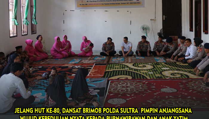 Jelang HUT ke-80, Dansat Brimob Polda Sultra Pimpin Anjangsana Penuh Makna: Wujud Kepedulian Nyata kepada Purnawirawan dan Anak Yatim