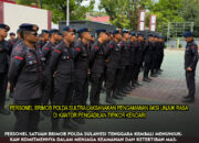 Personel Brimob Polda Sultra Laksanakan Pengamanan Aksi Unjuk Rasa di Kantor Pengadilan Tipikor Kendari