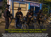 Personel Den 45 Anti Anarkis Yon B Pelopor Gelar Patroli Malam, Wujudkan Rasa Aman di Wilayah Hukum Polres Baubau