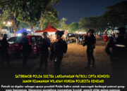 SATBRIMOB POLDA SULTRA LAKSANAKAN PATROLI CIPTA KONDISI: Jamin Keamanan Wilayah Hukum Polresta Kendari