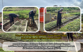 Dukung Program Ketahanan Pangan Presiden, Personel Batalyon C Pelopor Gelar Pembersihan dan Penyiraman Tanaman di Area KRPL