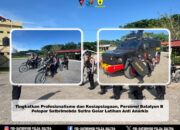 Tingkatkan Profesionalisme dan Kesiapsiagaan, Personel Batalyon B Pelopor Satbrimobda Sultra Gelar Latihan Anti Anarkis