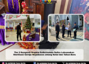 Tim 3 Komposit  Gegana Satbrimobda Sultra Laksanakan Sterilisasi Gereja Mepokoaso Jelang Natal dan Tahun Baru