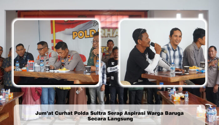 Jum’at Curhat Polda Sultra Serap Aspirasi Warga Baruga Secara Langsung