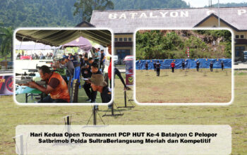 Hari Kedua Open Tournament PCP HUT Ke-4 Batalyon C Pelopor Satbrimob Polda Sultra Berlangsung Meriah dan Kompetitif