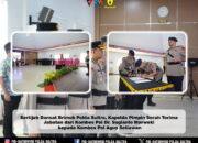 Sertijab Dansat Brimob Polda Sultra, Kapolda Pimpin Serah Terima Jabatan dari Kombes Pol Dr. Sugianto Marweki kepada Kombes Pol Agus Setiawan