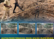 Lanjutkan Progres Pembangunan, Personel Batalyon C Pelopor Kerjakan Pemasangan Rangka Besi Jembatan di Sabilambo